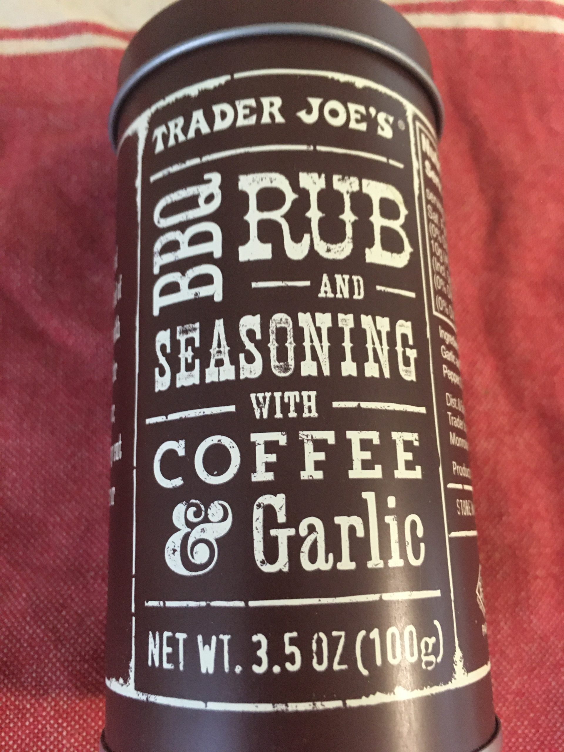 Trader Joe's BBQ Rub and Seasoning with Coffee and Garlic 