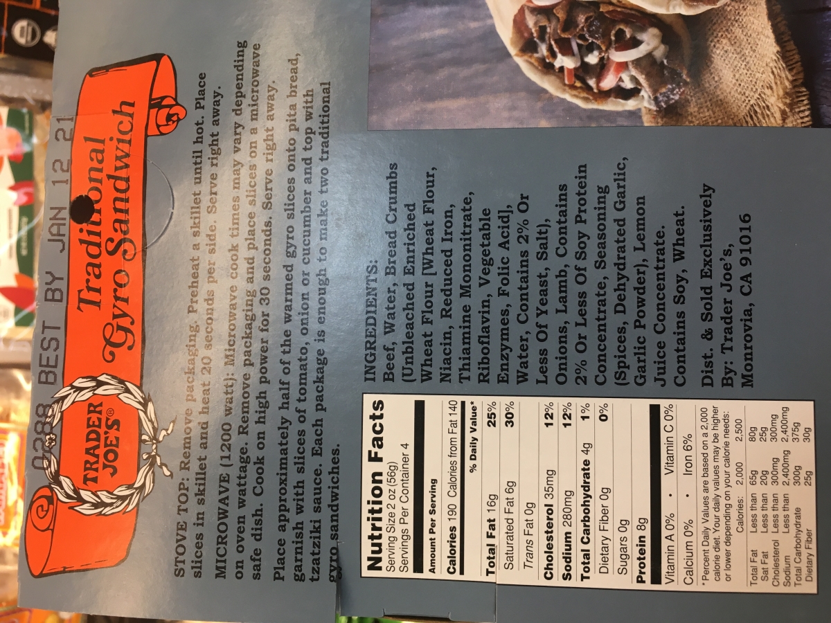 Trader Joe's Gyro Meat, Fully Cooked Trader Joe's Reviews