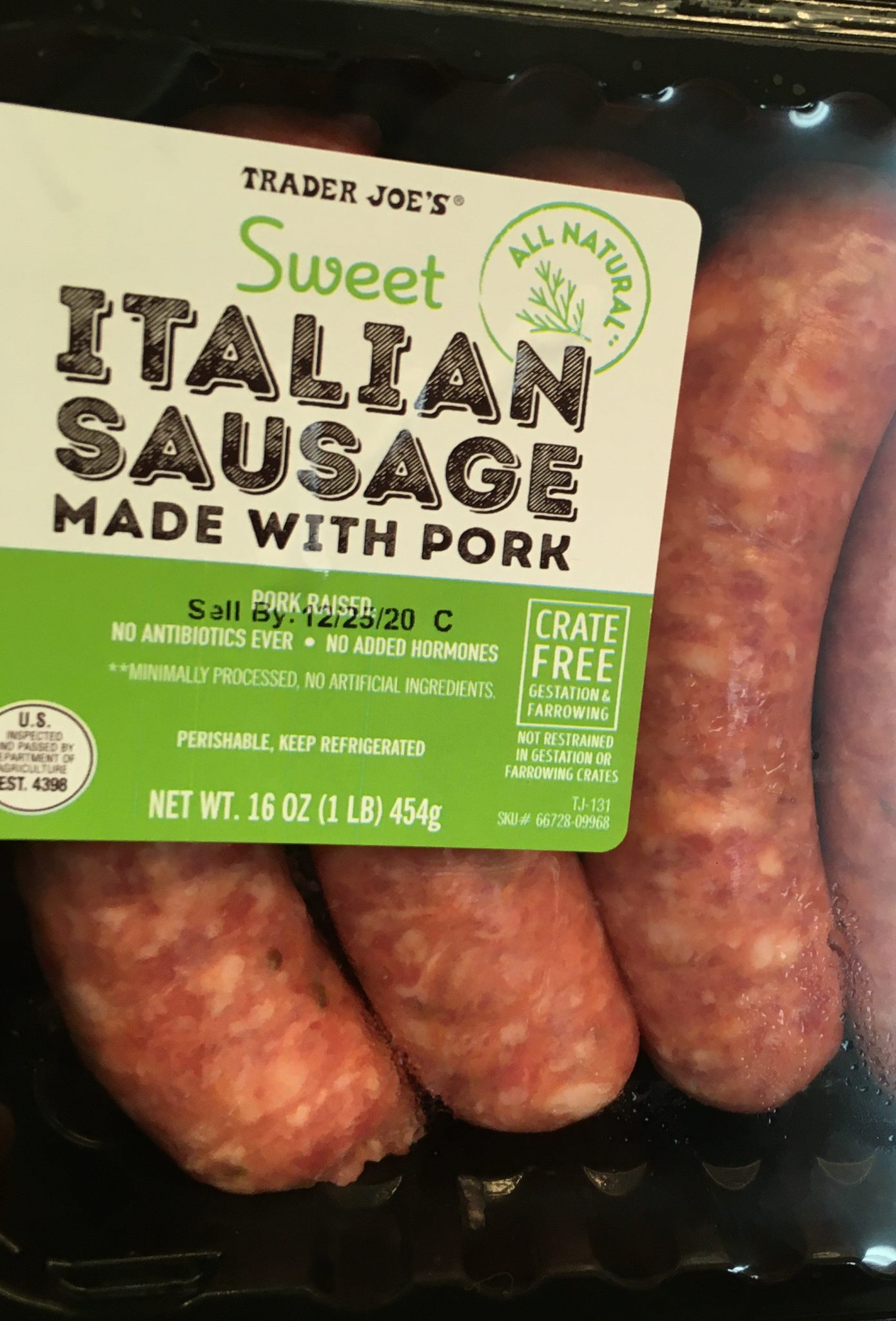 Trader Joe's Italian Sausage, Sweet Pork - Trader Joe's Reviews